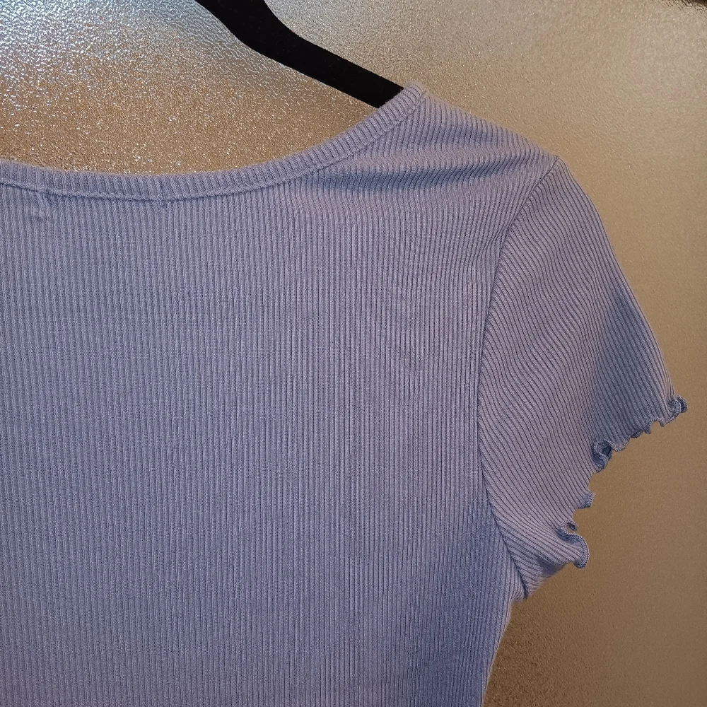 Womens Ribbed Crop Top - Picture 5 of 5